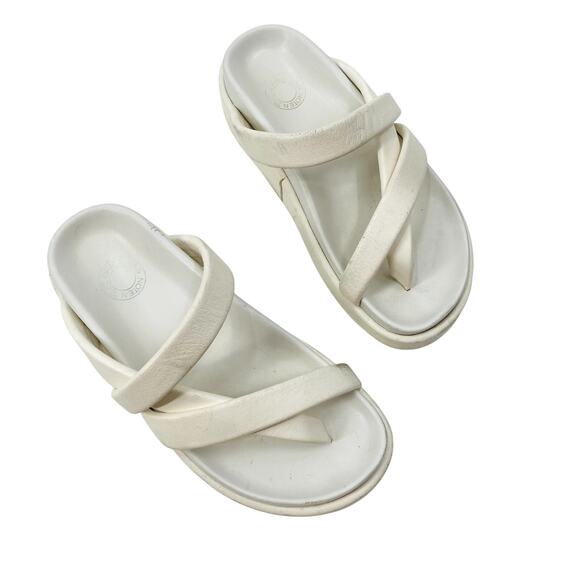 Dries Van Noten White Leather Platform Sneakers - Picture 1 of 7